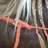Closeup - haystring braided balancing side reins
